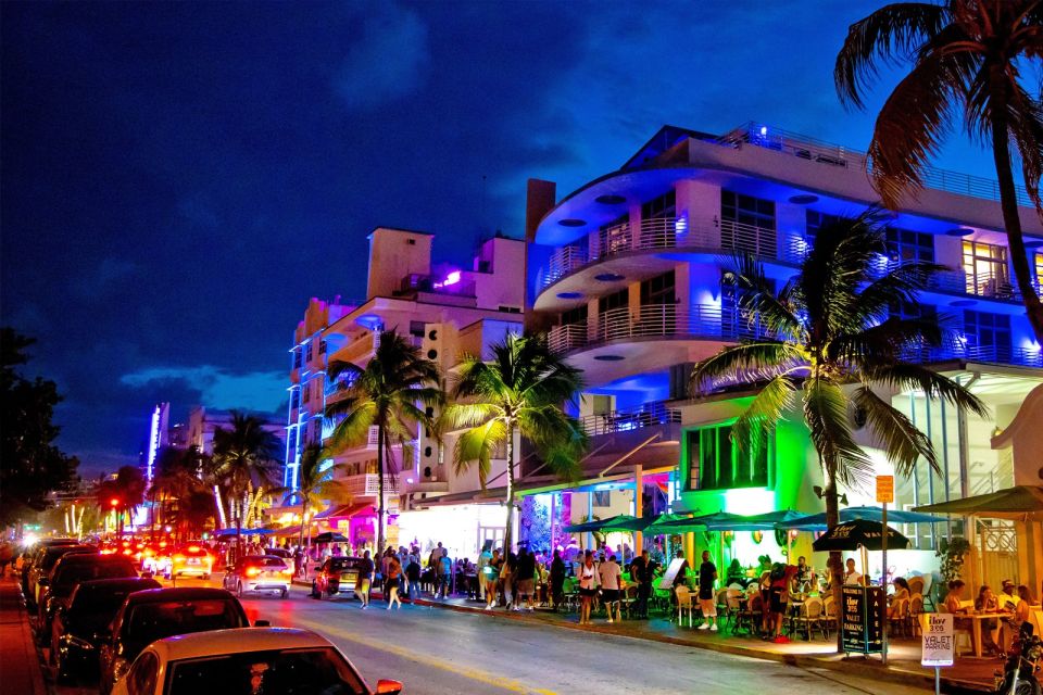 Miami: Sightseeing Open-Top Night Bus Tour With Live Guide - Meeting Point and Departure