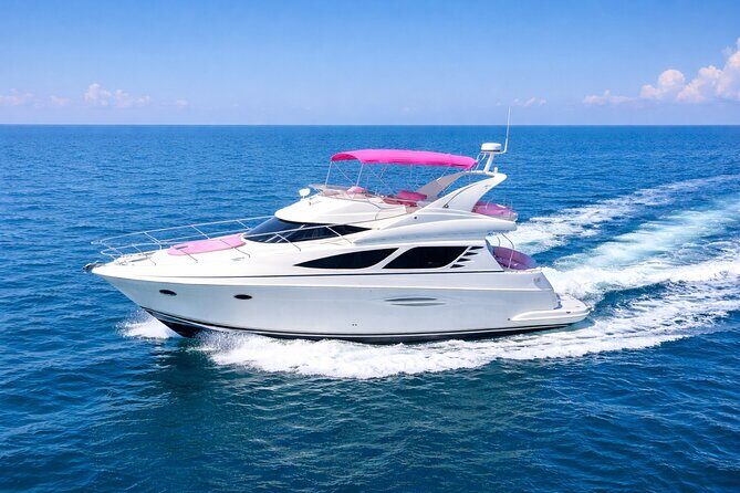 Miami Yacht Rental 50 ft | 2 Jet Ski | Private Boat | Pink Yacht - Key Points
