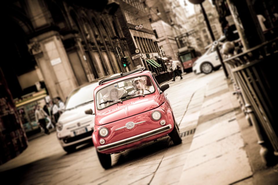 Milan: Night Tour by Vintage Fiat 500 (3hs, 3stops) - Inclusions and Amenities