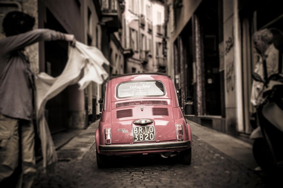 Milan: Slow Tour by Vintage Red Fiat 500 (1 Hour, 1 Stop) - Booking Information