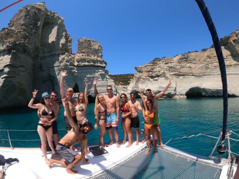 Milos: Full-Day Catamaran Cruise With Paddle Board - Onboard Experience