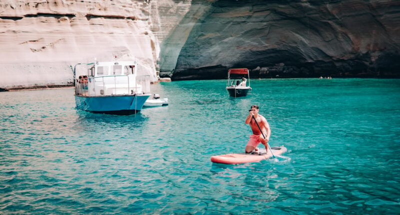Milos: Kleftiko Morning Catamaran Cruise with Lunch & Drinks - Key Points