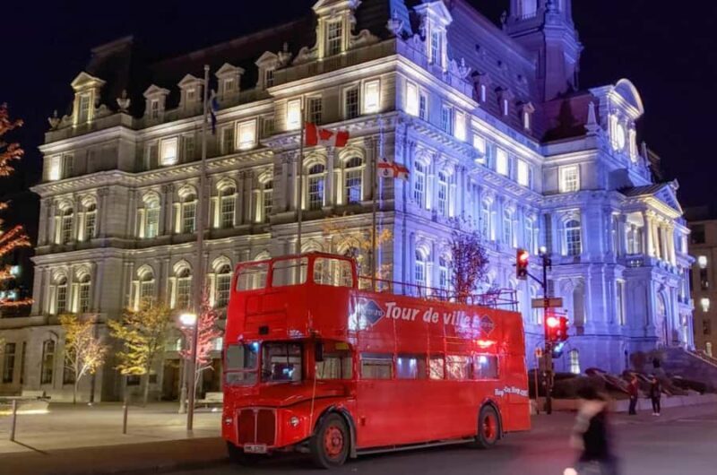 Montreal: Double-Decker Guided Bus Tour at Night - Key Points
