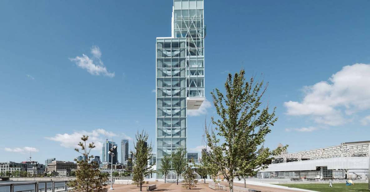 Montreal: Port of Montreal Glass Tower Entry With Exhibits - Glass-Bottomed Observation Cage