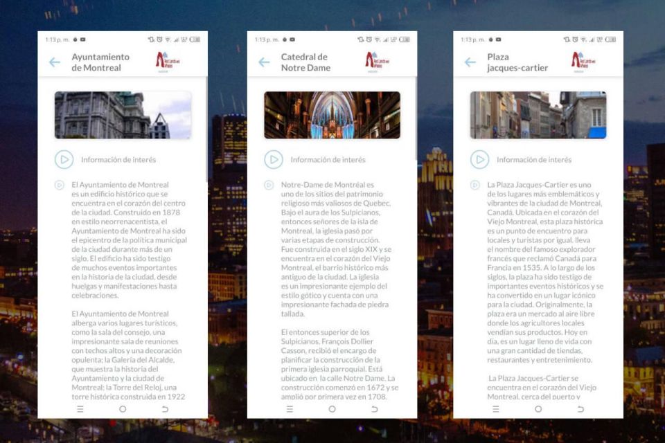Montreal Self-Guided Tour App - Multilingual Audioguide - Customizable Travel Experience