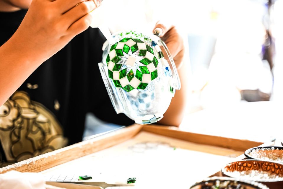 Mosaic Lamp Making Workshop in Tustin - Instructor and Language