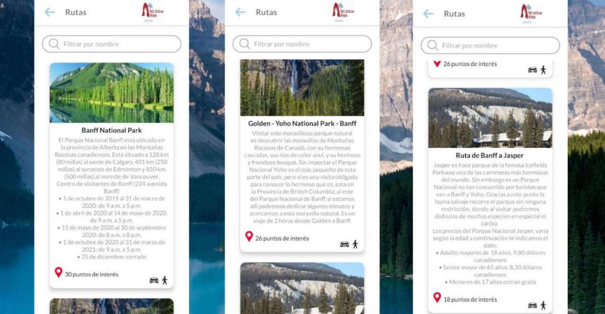 Multilingual Audio Guide to Rocky Mountain Canada - Included Audio Guide Features