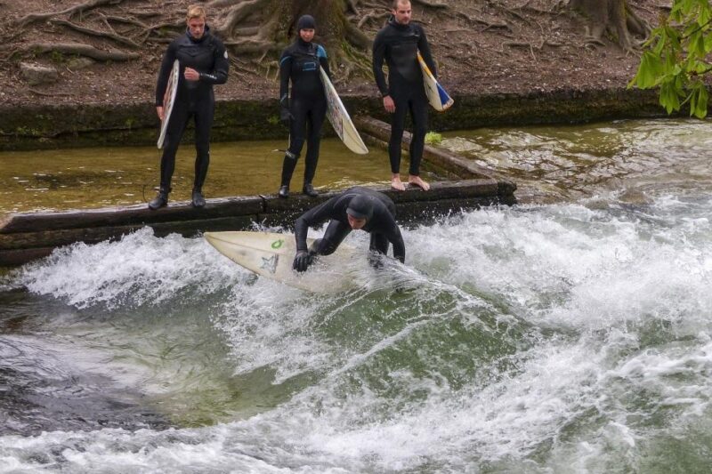 Munich: City Tour - Eisbach Wave Surfing - FC Bayern - Marienplatz - Eisbach River Surfing