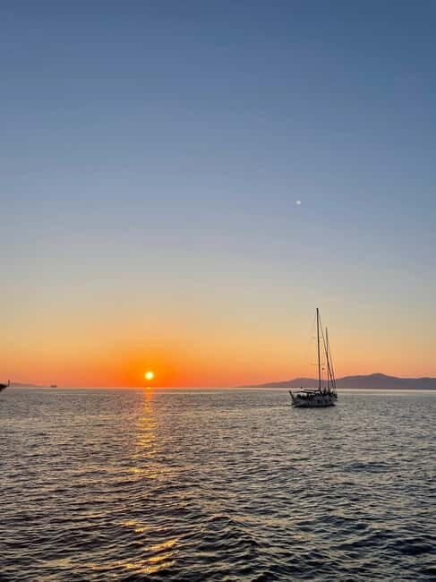 Mykonos: Sunset Sail Cruise to Rhenia with Beach and Dinner - Frequently Asked Questions