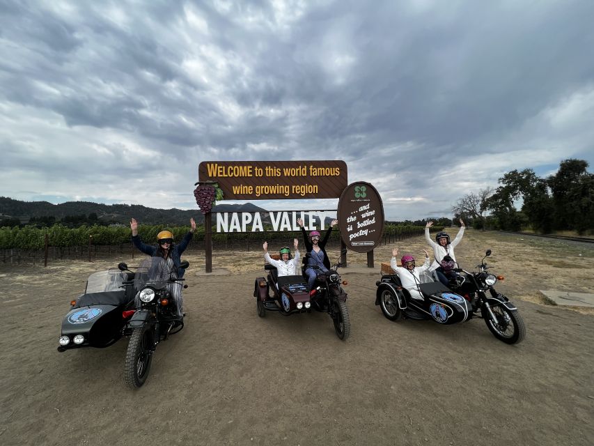 Napa Valley: Napa Valley Guided Sidecar Tour With 3 Wineries - Meeting Point Information