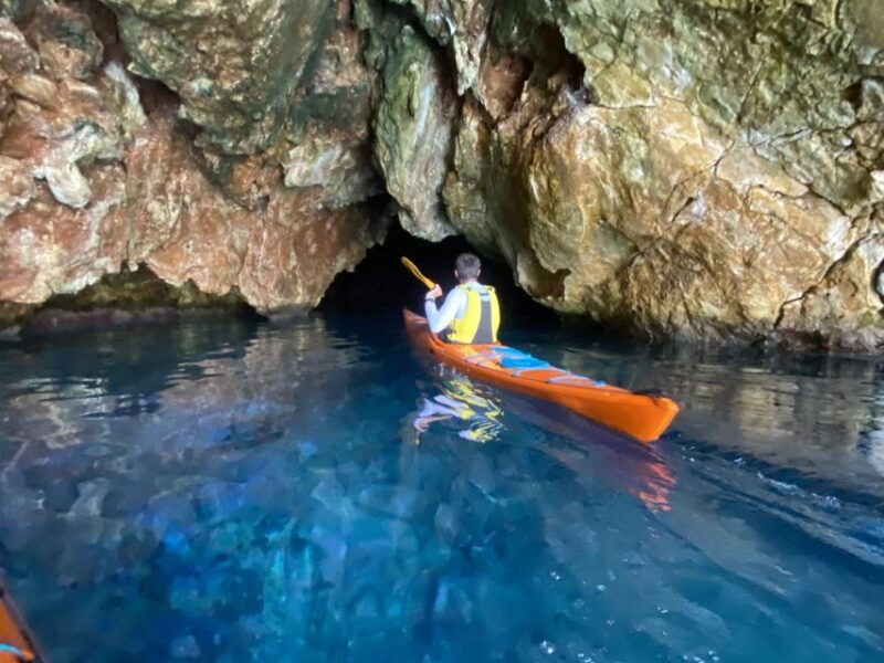 Naxos: Rhina Cave and Coastline Sea Kayaking Tour - The Experience in Detail