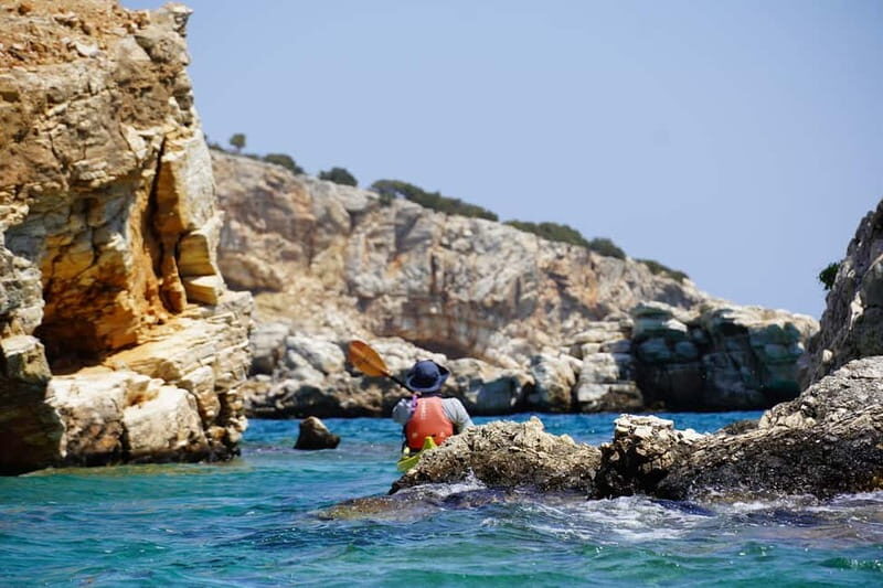 Naxos: Rina Cave Sea Kayak Tour with Snorkeling and Picnic - The Itinerary in Detail