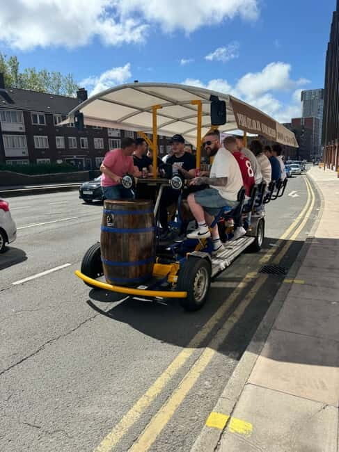 Newcastle: Beer Bike Tour with Music and Drinks - Key Points