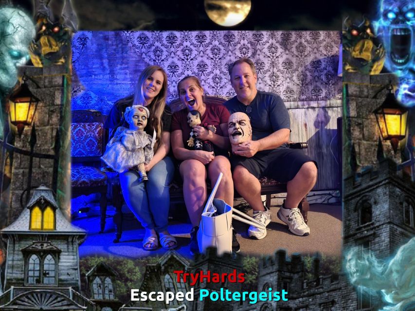 Northfield, NJ: Poltergeist Live Escape Room Experience - Leaderboard and Group Picture
