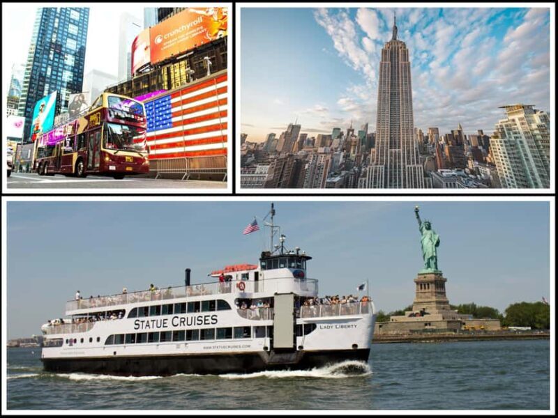 NY: Statue of Liberty, Empire State, and Hop-on Hop-off Tour - Detailed Breakdown of the Itinerary