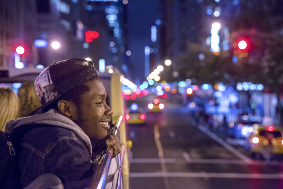 Nyc: Sightseeing Night Tour by Open-Top Bus With Live Guide - Key Points