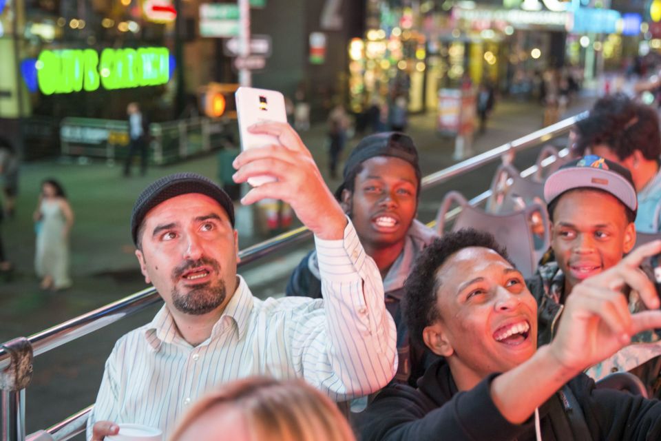 Nyc: Sightseeing Night Tour by Open-Top Bus With Live Guide - Included Services