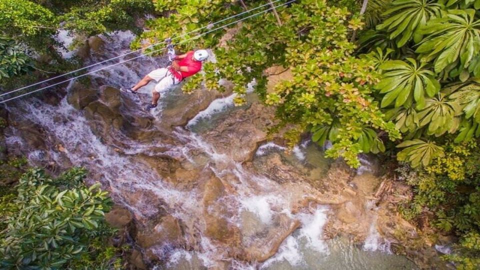 Ocho Rio: Dunns River Falls, Rafting, Horses & Ziplines Tour - Key Points