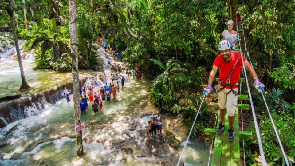 Ocho Rio: Dunns River Falls, Rafting, Horses & Ziplines Tour - Bamboo Rafting on White River