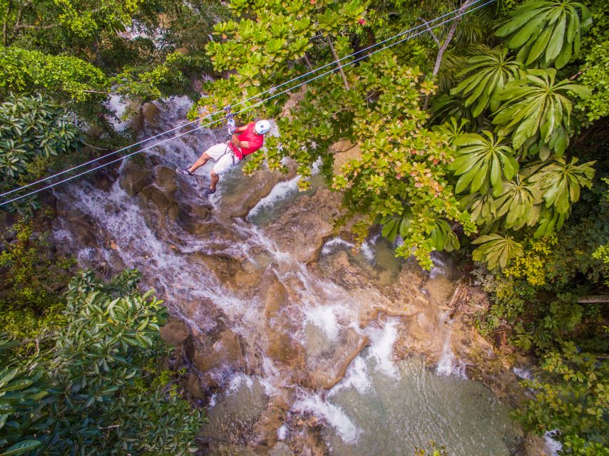 Ocho Rios: Dunn's River Climb & Zipline Over The Falls - Zipline Over the Falls
