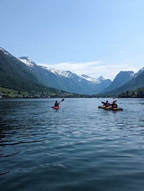 Olden: Guided beginner friendly fjord kayaking.Local company - Key Points