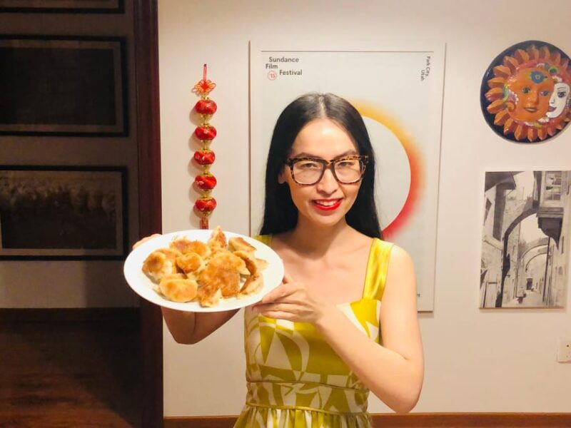 Online Potstickers Class by Sunflower Li Great Team Building - Zoom-Based Interactive Experience