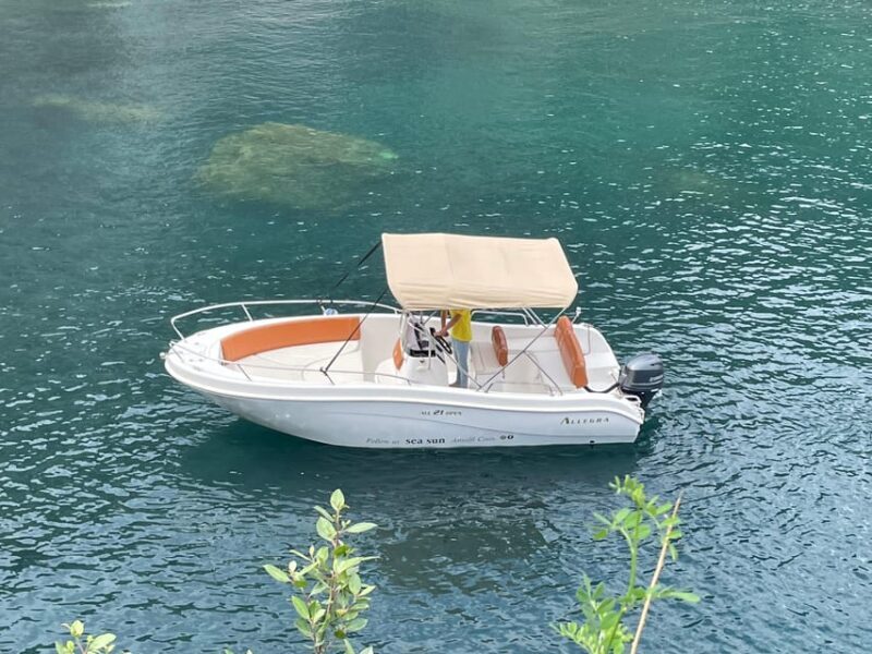 Open Motorboat Rental Allegra 21 Amalfi Coast - The Experience of a Self-Guided Day on the Coast