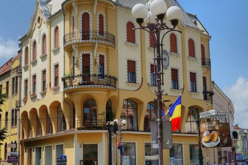 Oradea city tour - Black Eagle Palace: An Urban Icon