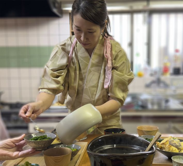 Osaka Authentic Tempura & Miso Soup Japan Cooking Class - Inclusions in Experience