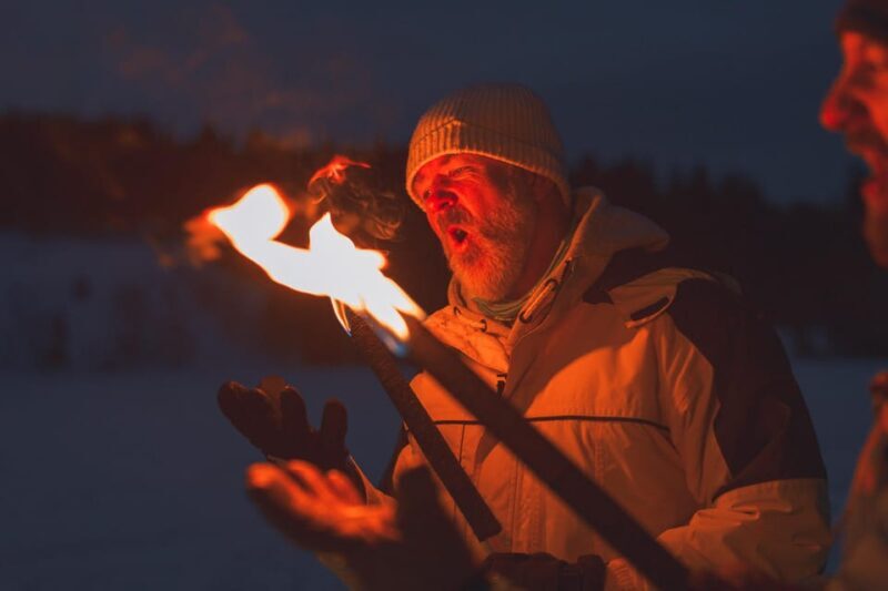 Oslo: Snowy Forest Torchlight Walk with Campfire - Authenticity and Value