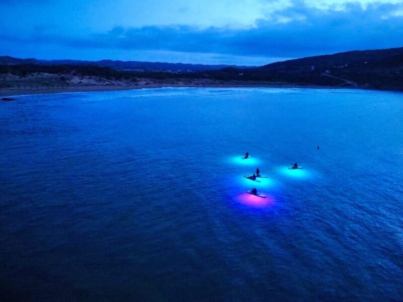 Paddle Surf with Led lights at sunset in Menorca - The Value for Money