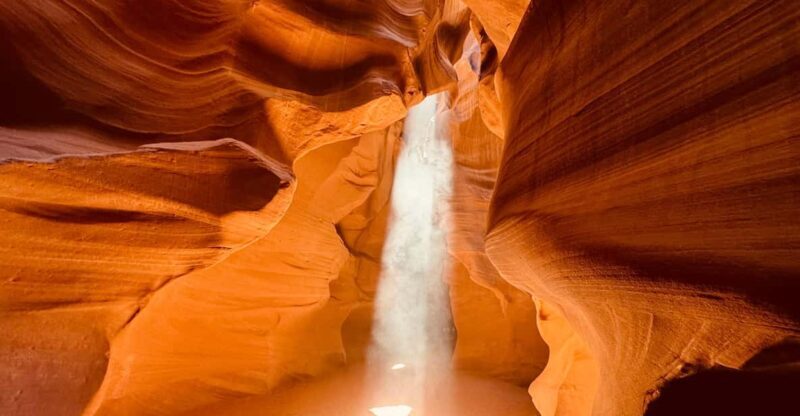 Page: Upper & Lower Antelope Canyon & Horseshoe Bend Tour - Ascending to the Upper Canyon: Photogenic Light Beams