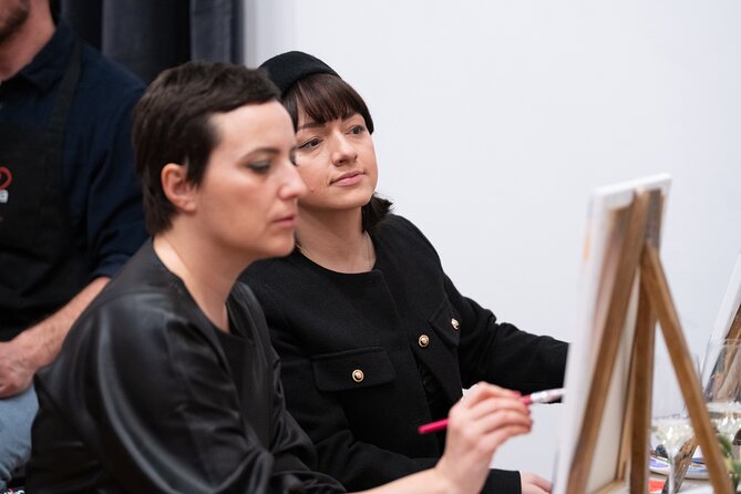 Painting Party at Art Bottega - Paint & Wine Studio in Zagreb - Socializing and Wine Tasting