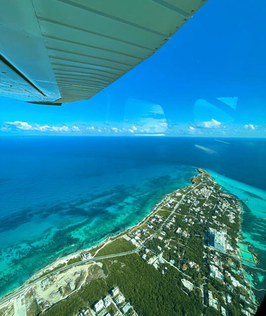Panoramic flight to Cancun Hotel Zone and Isla Mujeres - A Closer Look at the Experience