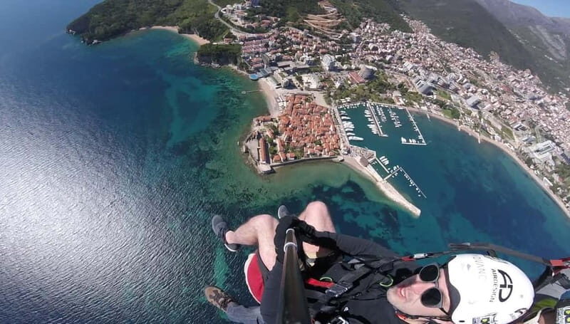 Paragliding Montenegro: Air Excursion Over Budva Old Town - An Over-the-Top Perspective on Montenegro