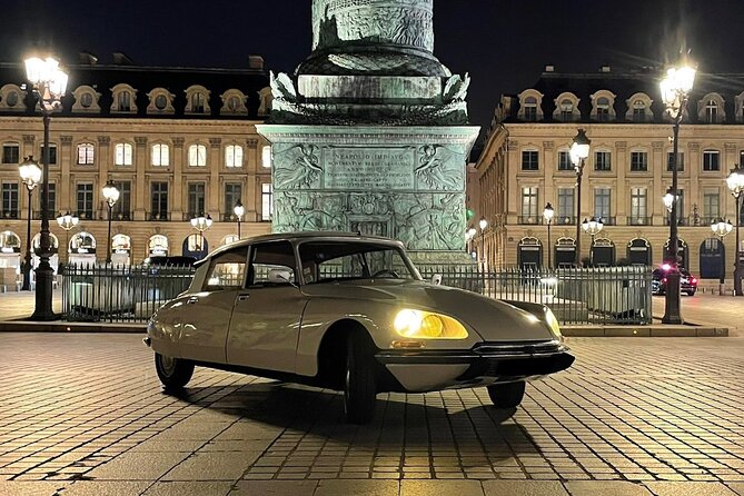 Paris by Night 1h Tour in Vintage Citroën DS With Open Roof - Landmarks and Stops