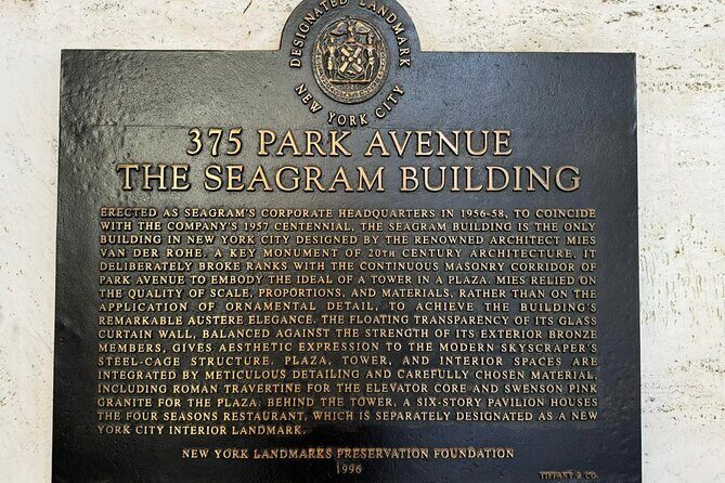 Park Avenue : NYC Architecture Private Walking Tour - Final note