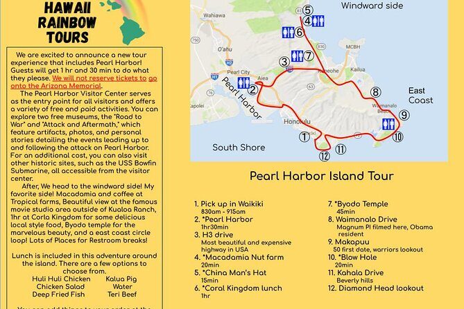 Pearl Harbor Island Tour with lunch and Byodo Temple - Key Points
