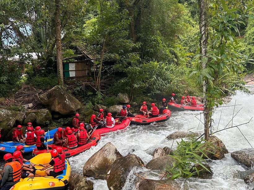 Phang Nga: ATV, ZipLine,Rafting Adventure & Monkey Temple - Zipline Ride Through the Jungle Canopy