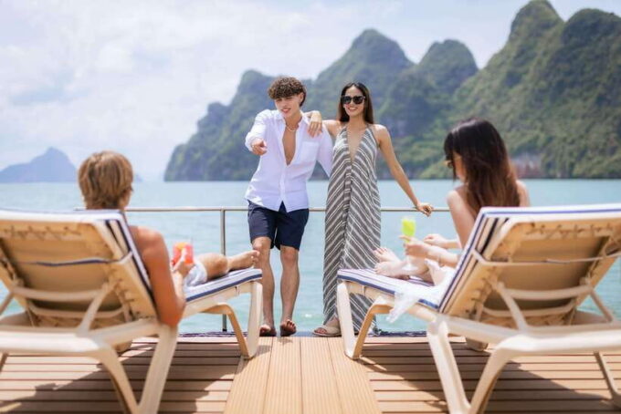 Phuket: Phang Nga Bay Lunch and Dinner Sunset Party Cruise - Entertainment and Activities at Sea