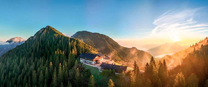 Pick-up from Munich: Sunset over-night hike Bavarian Alps - Key Points