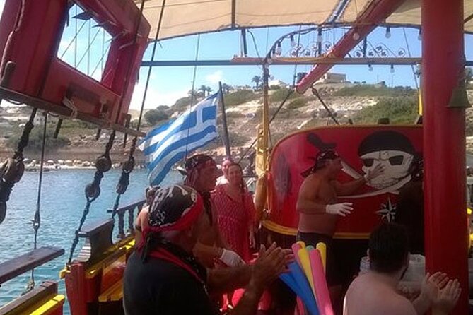 PIRATE BOAT 4.5h With Transfer & Lunch From Hersonissos CRETE - Swimming and Entertainment