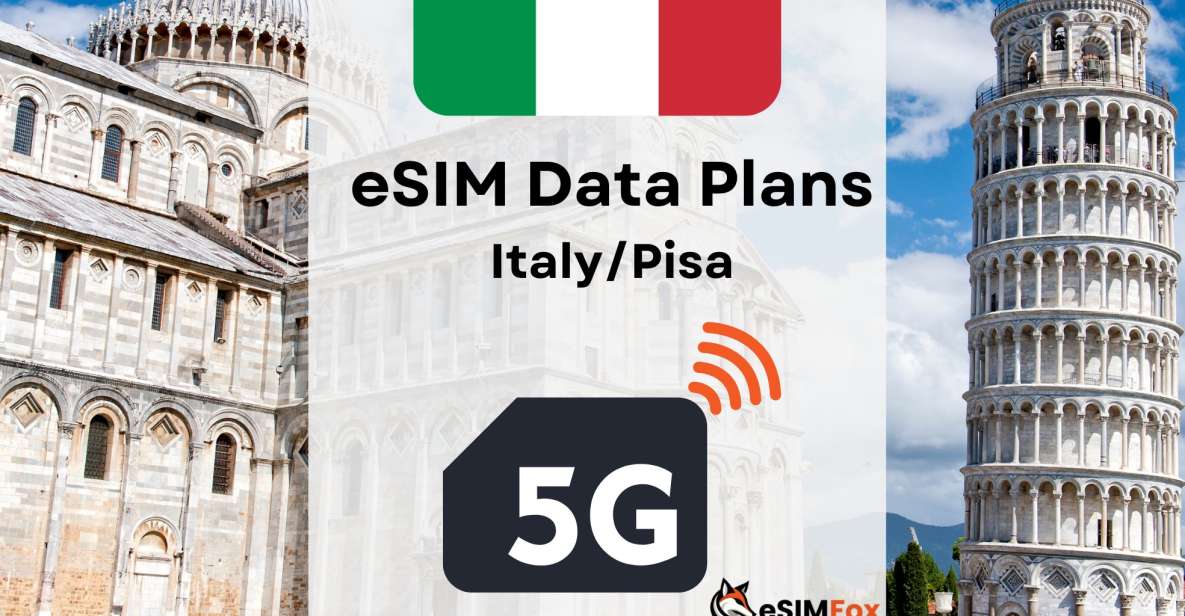 Pisa: Esim Internet Data Plan for Italy High-Speed 4g/5g - Product Overview