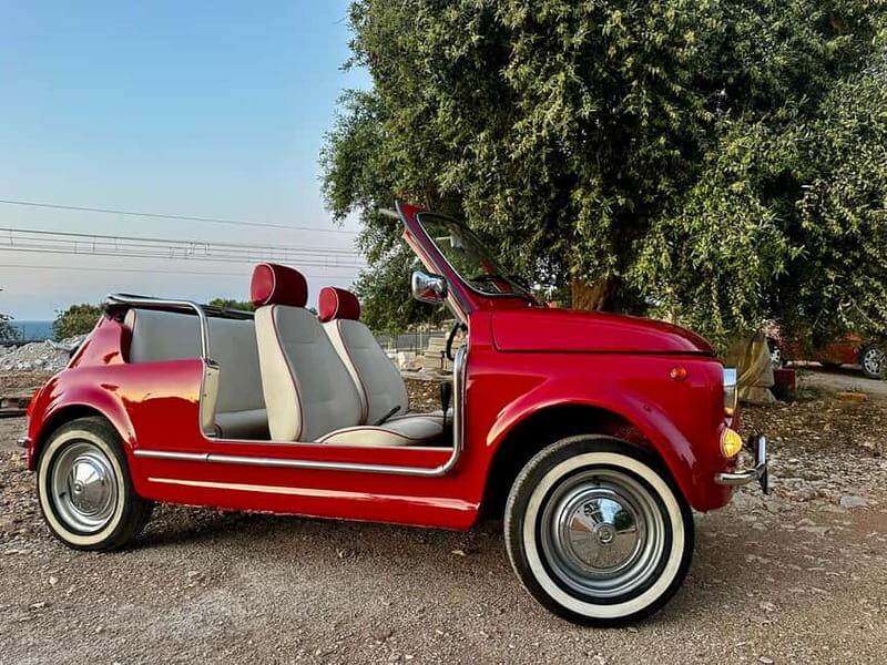 Polignano a Mare: coast & countryside Vintage tour by Fiat 500 SPIAGGINA - The Scenic Drive in a Vintage Fiat 500  