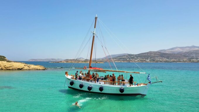 Pounta: Paros & Antiparos Cruise, Swimming & Seafood Lunch - Equipment and Transportation