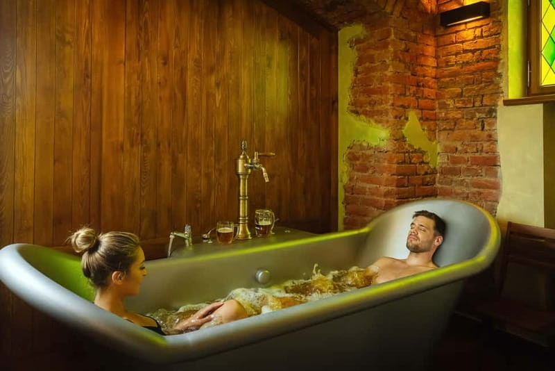 Prague: Beer and Wine Spa Bath with Salt Cave Experience - Key Points