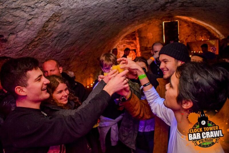 Prague: Clock Tower Bar Crawl With Drinks and Shots - Itinerary and Activities