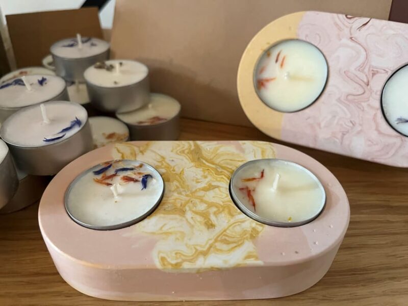 Prague: Craft Your Unique Tea-Candle Holder Set - Soy Tea Candle Making