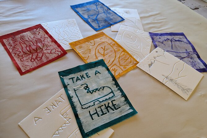 Printmaking Pennant Flags Art Kit in Estes Park - Overview of the Printmaking Pennant Flags Art Kit