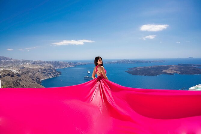 Private Santorini Flying Dress Photoshoot 2 Hours & Video - Booking and Cancellation Policy